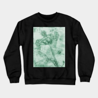 Inner Peace Cow Parsley North Sea Green Crewneck Sweatshirt